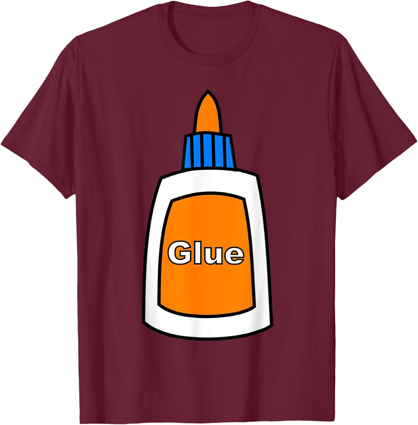 Glue Bottle Funny School Supply Halloween Costume T-Shirt - T-Shirt | Maroon