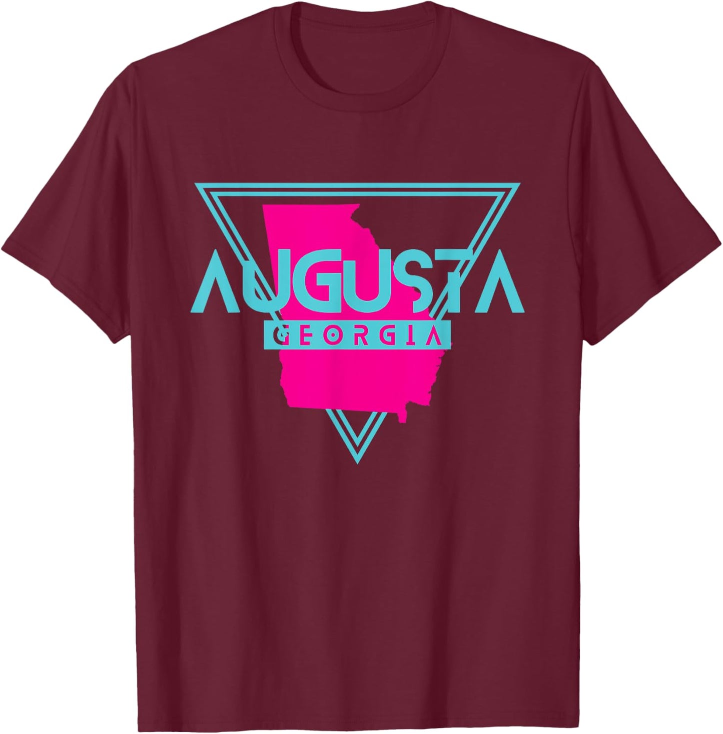 Augusta Georgia T Shirt Triangle GA Souvenirs T-Shirt - T-Shirt | Maroon