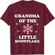 Grandma of the Little Snowflake Christmas Baby Shower Girl T-Shirt - T-Shirt | Maroon