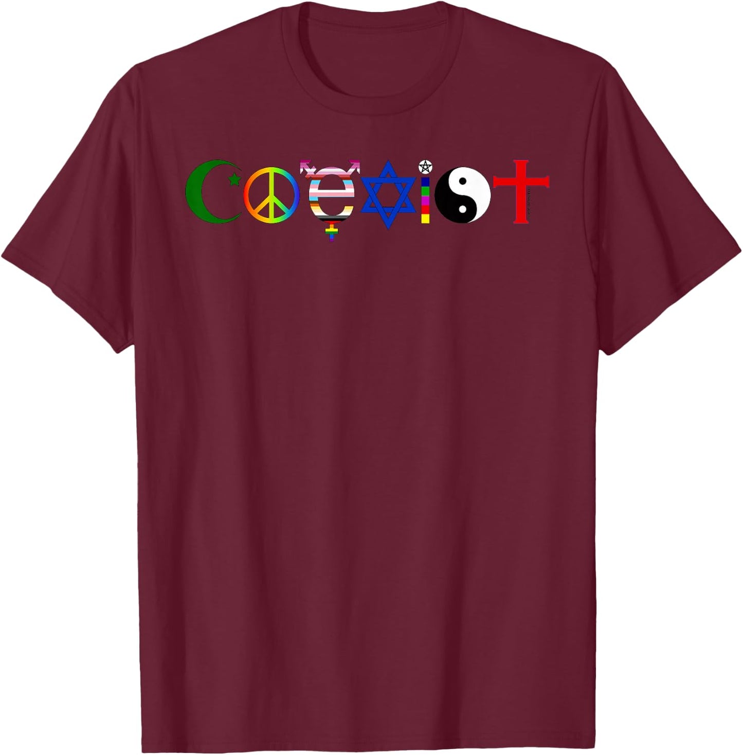 Coexist T-Shirt - T-Shirt | Maroon