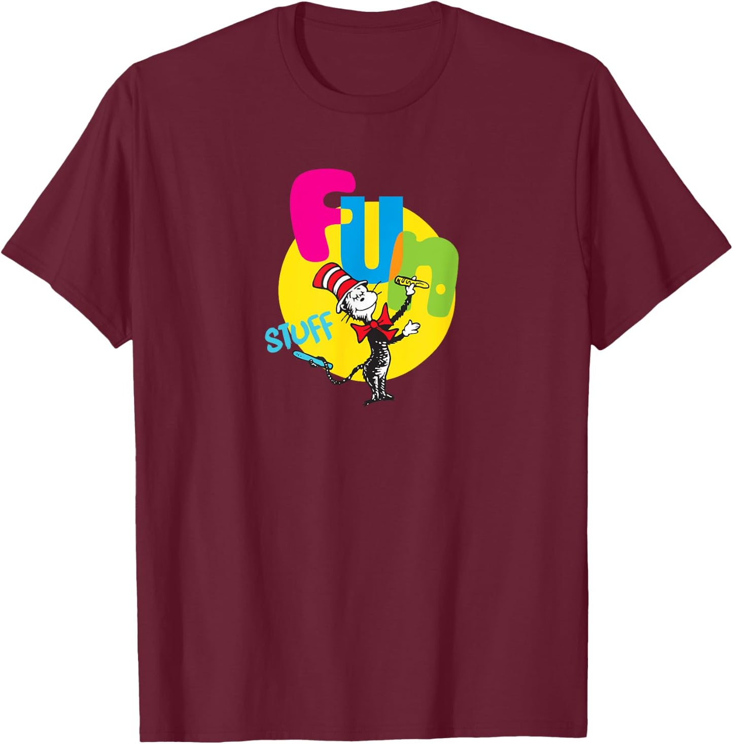 Dr. Seuss Fun Stuff T-Shirt - T-Shirt | Maroon