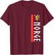 Norge Soccer Jersey Shirt Flag Of Norway Norwegian Map Gift T-Shirt - T-Shirt | Maroon