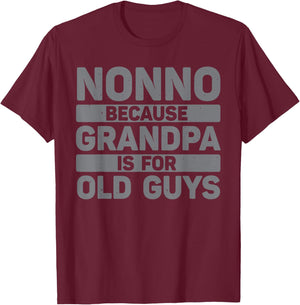 Nonno Design For Grandpa From Grandkids Father's Day Nonno T-Shirt - T-Shirt | Maroon