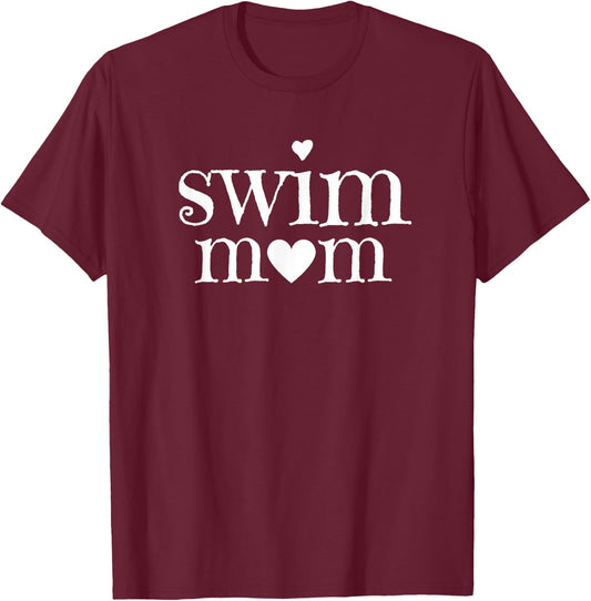 Swim Mom T-Shirt - T-Shirt | Maroon