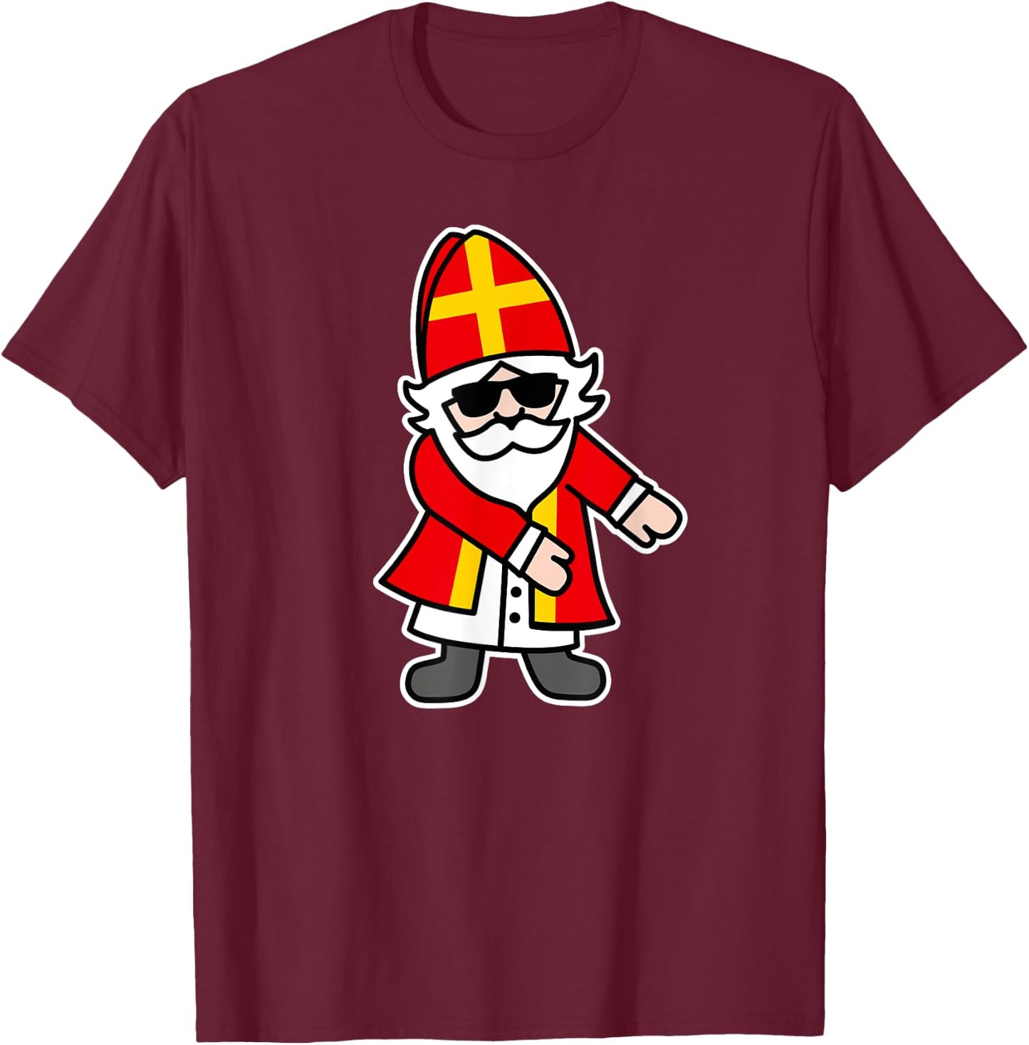 Cool Sinterklaas Saint Nicolais Floss Dance Flossing T-Shirt - T-Shirt | Maroon