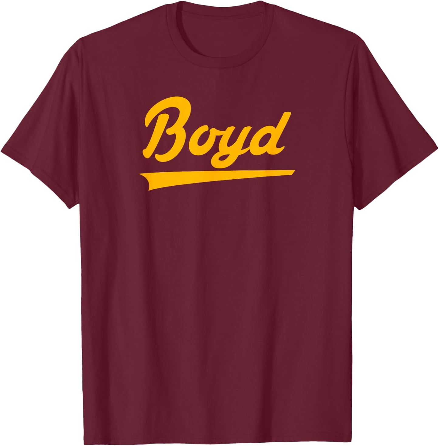 Boyd High School Vintage Swoosh T-Shirt - T-Shirt | Maroon