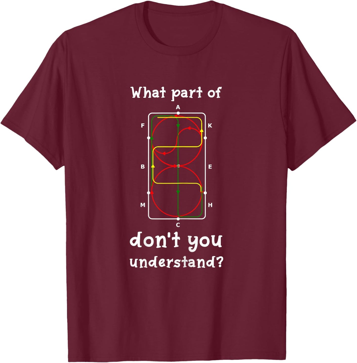 Dressage Horse Shirt - What Part Don't You Understand? T-Shirt - T-Shirt | Maroon