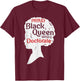 Proud Black Queen Shirt PhD Graduation Gift Afro Doctorate T-Shirt - T-Shirt | Maroon