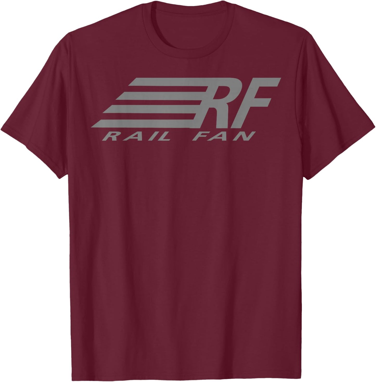 Railroad Train Enthusiast RailFan T shirt T-Shirt - T-Shirt | Maroon