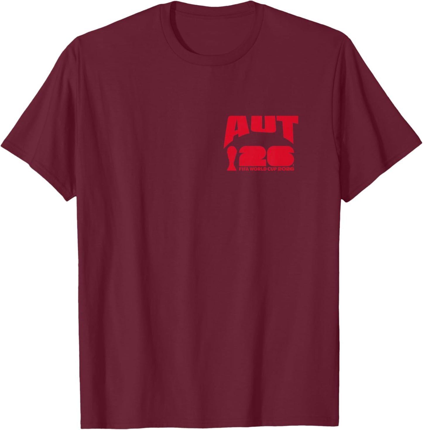 Kids FIFA World CUP26 Austria Ball in Goal T-Shirt - T-Shirt | Maroon