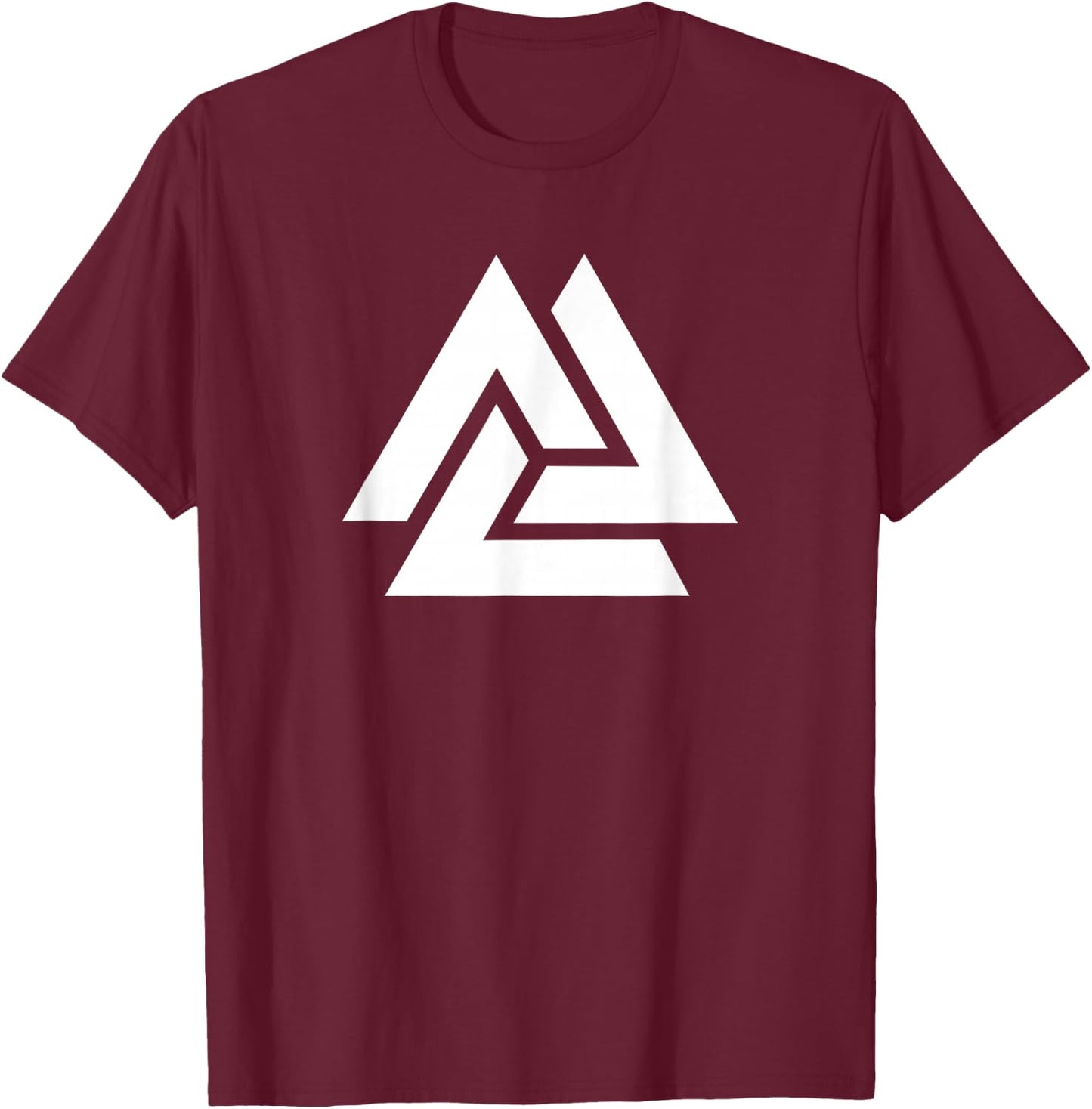 Valknut, Odin, Viking Symbol, Pagan Nordic Germanic T-Shirt - T-Shirt | Maroon