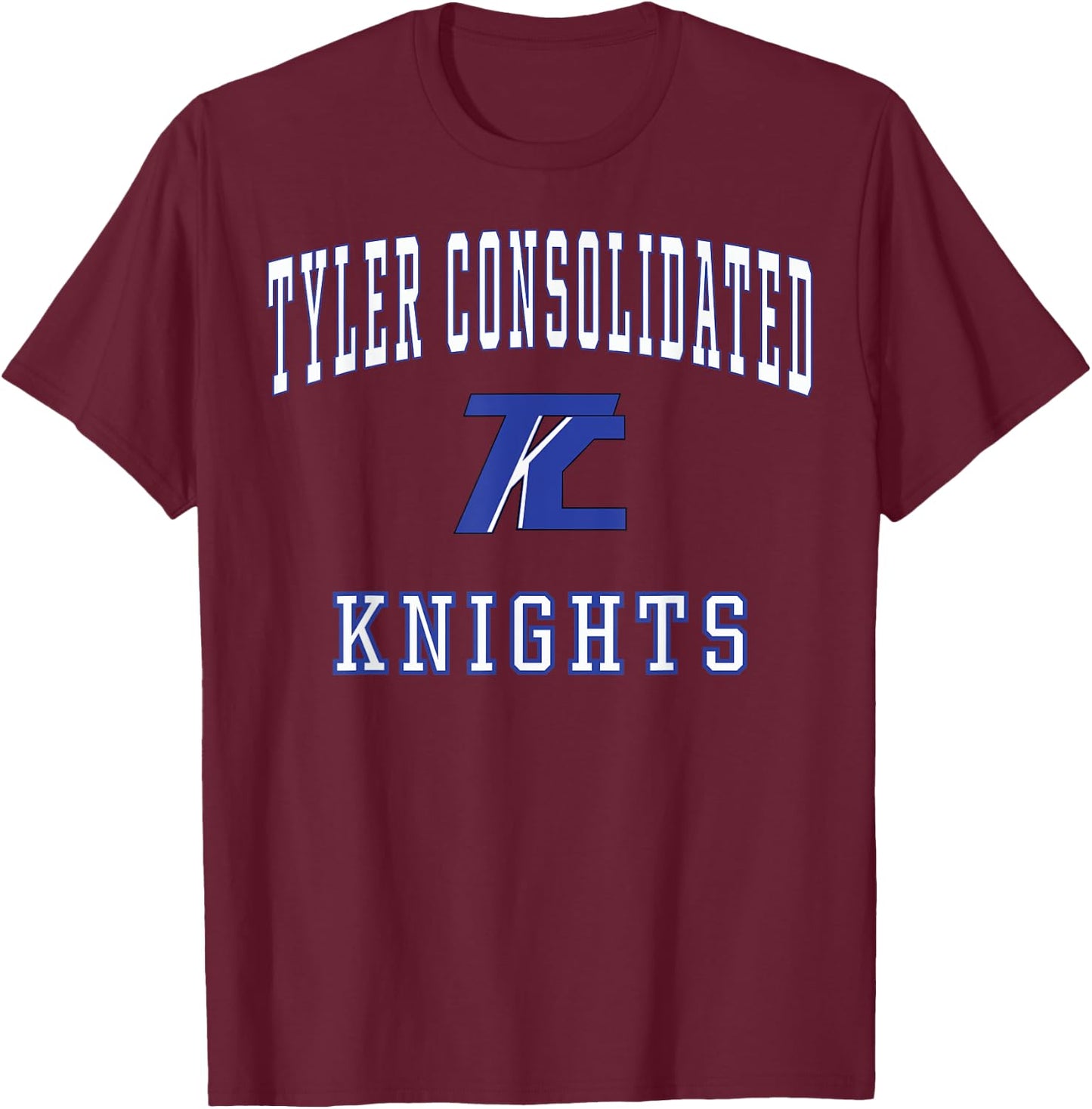 Tyler Consolidated High School Silver Knights C1 T-Shirt - T-Shirt | Maroon