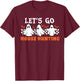 Retro Let's Go House Hunting Ghost Real Estate Halloween T-Shirt - T-Shirt | Maroon