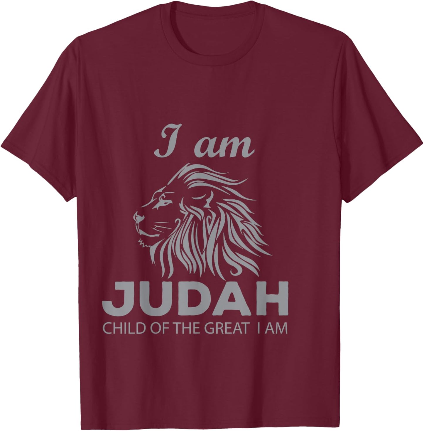 Hebrew Israelite Clothing I Am Judah Lion Child T-Shirt - T-Shirt | Maroon