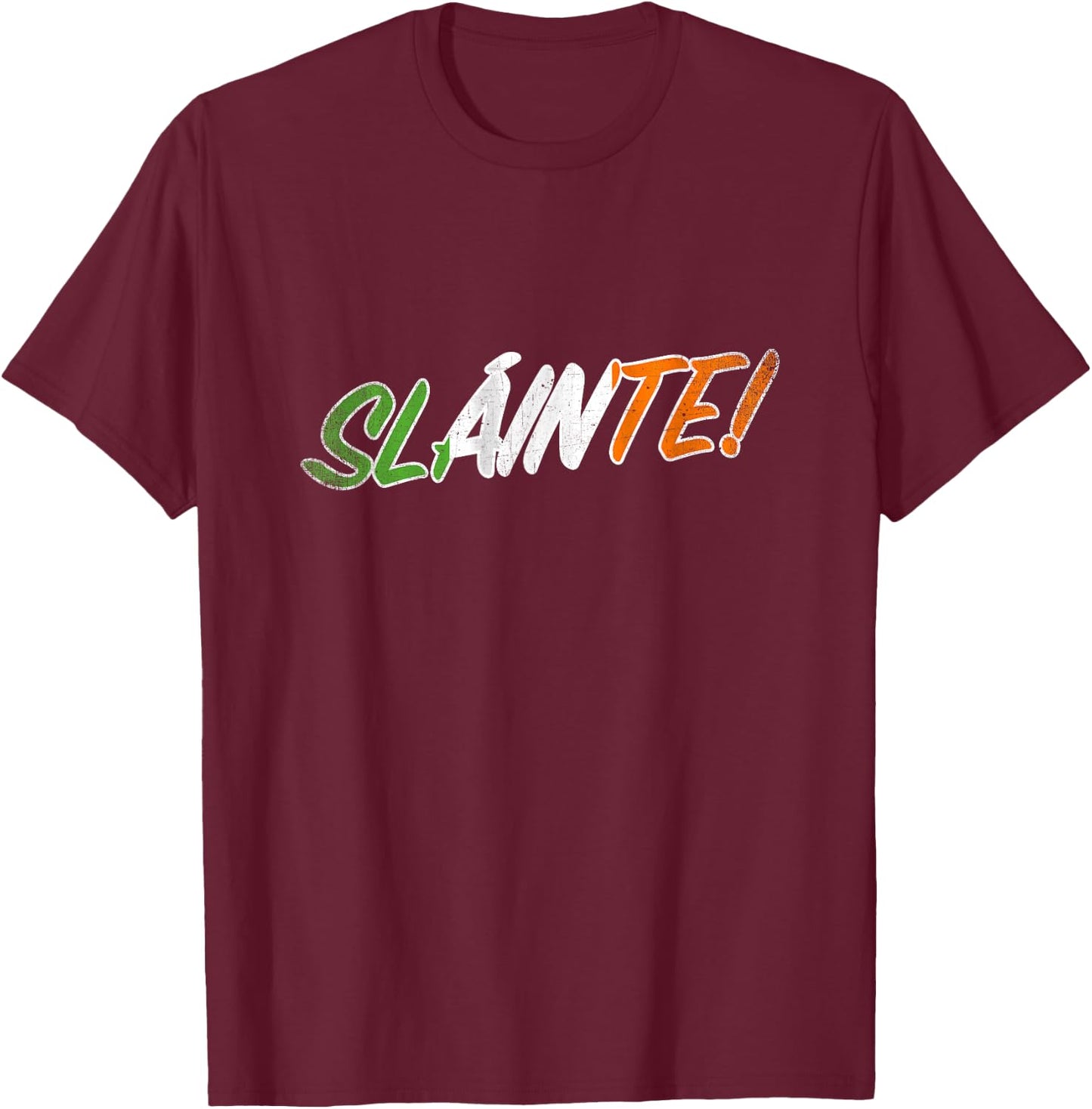 Irish Slainte T Shirt T-Shirt - T-Shirt | Maroon
