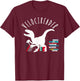 Velocireader Awesome Dinosaur Velociraptor Back To School T-Shirt - T-Shirt | Maroon