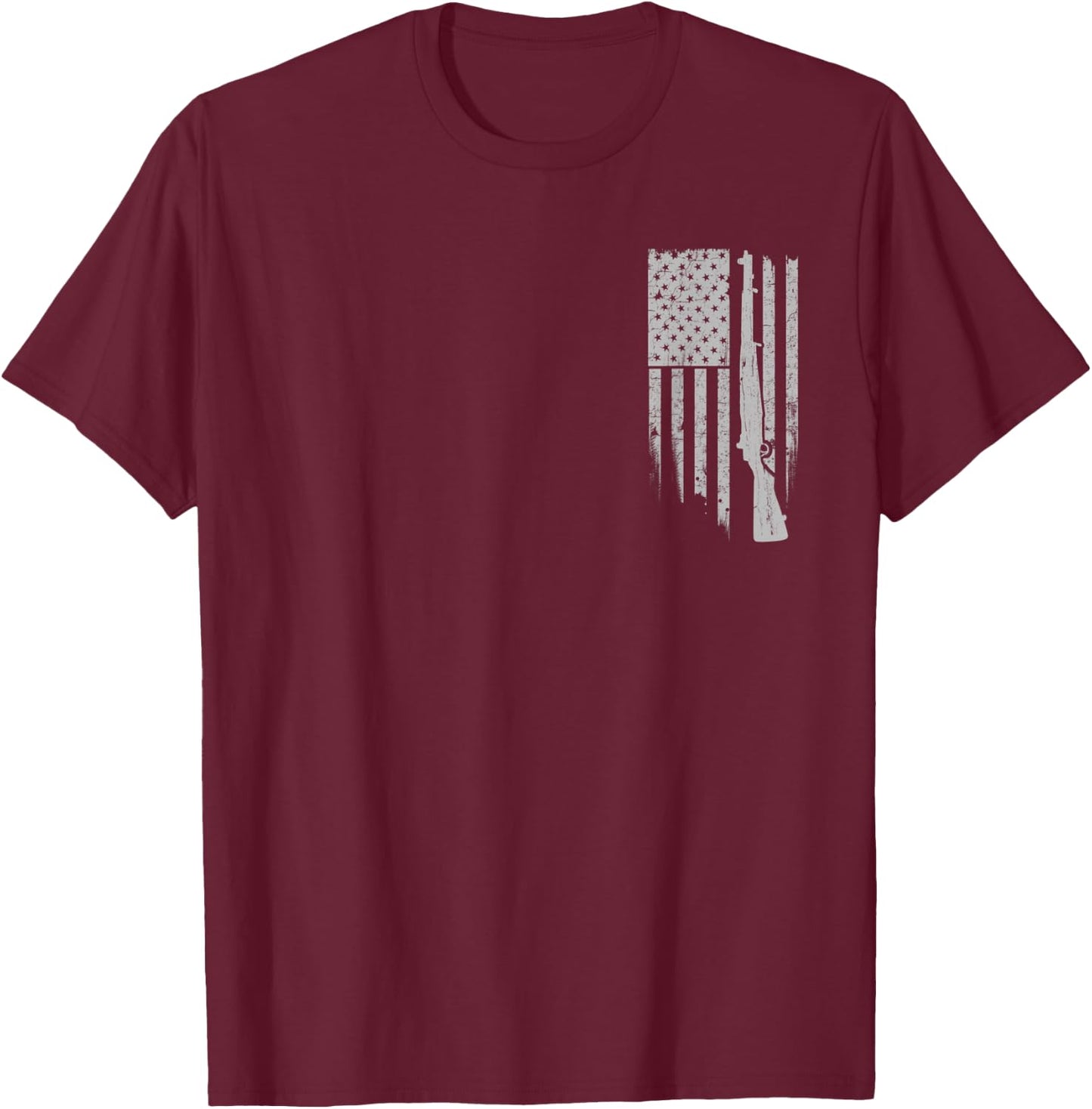 M1 Garand Stars & Stripes T-Shirt - T-Shirt | Maroon