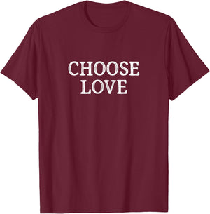 Choose Love - Vintage Style T-Shirt - T-Shirt | Maroon