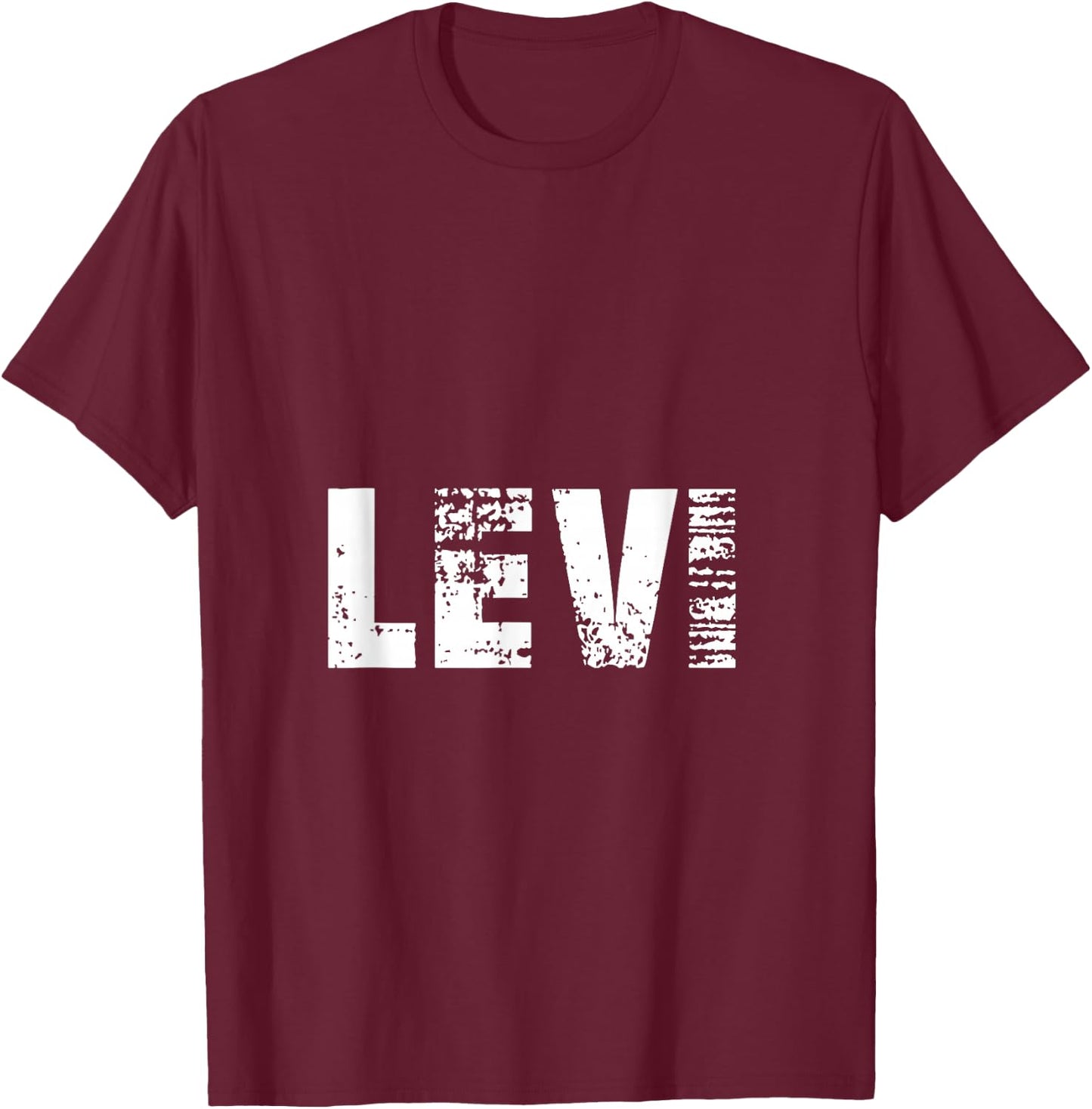 Levi Gift Shirt / Levi Personalized Name Birthday T-Shirt - T-Shirt | Maroon