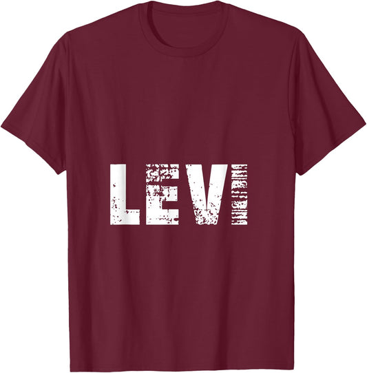 Levi Gift Shirt / Levi Personalized Name Birthday T-Shirt - T-Shirt | Maroon