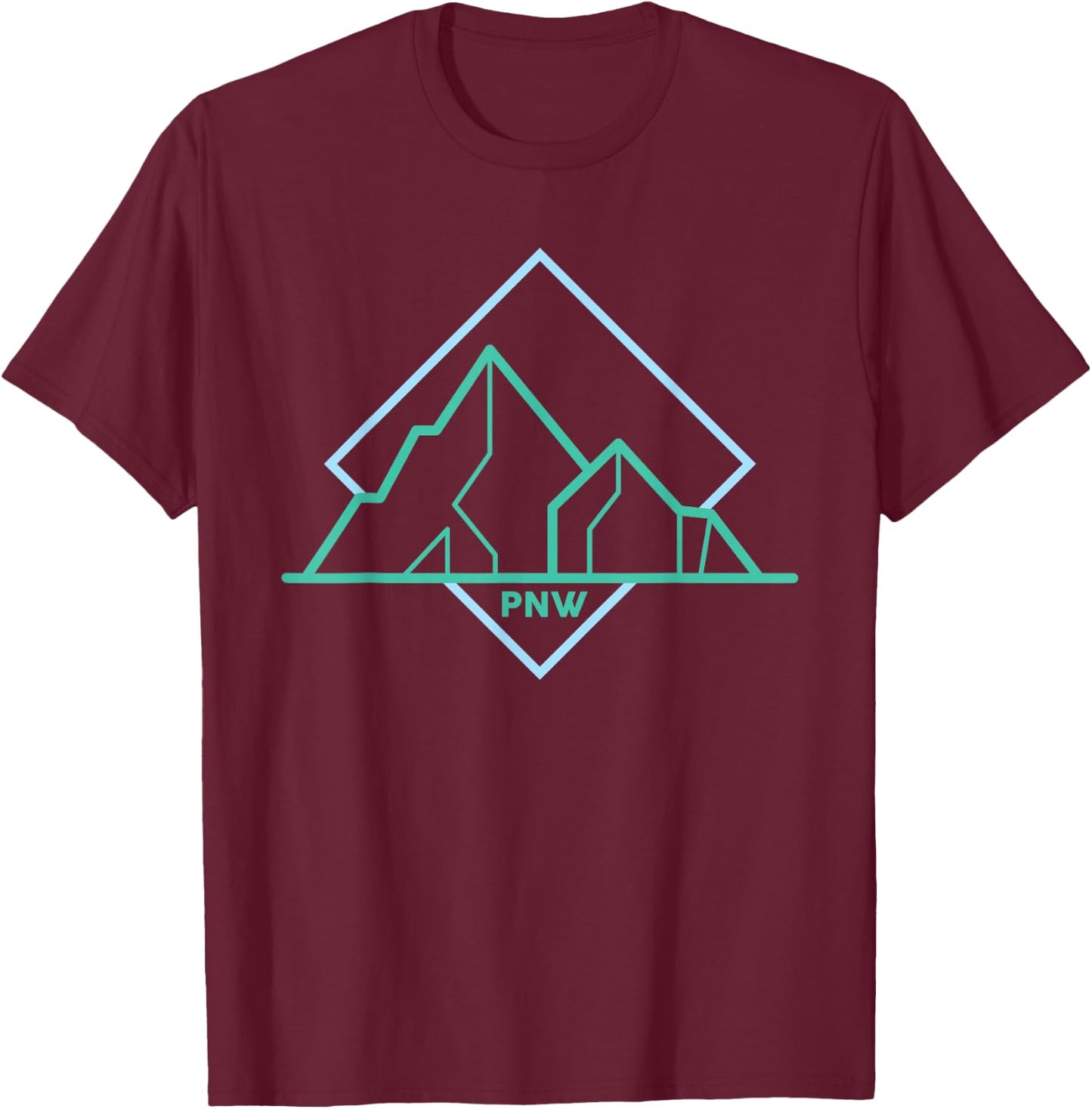 PNW Pacific Northwest North West T-Shirt - T-Shirt | Maroon