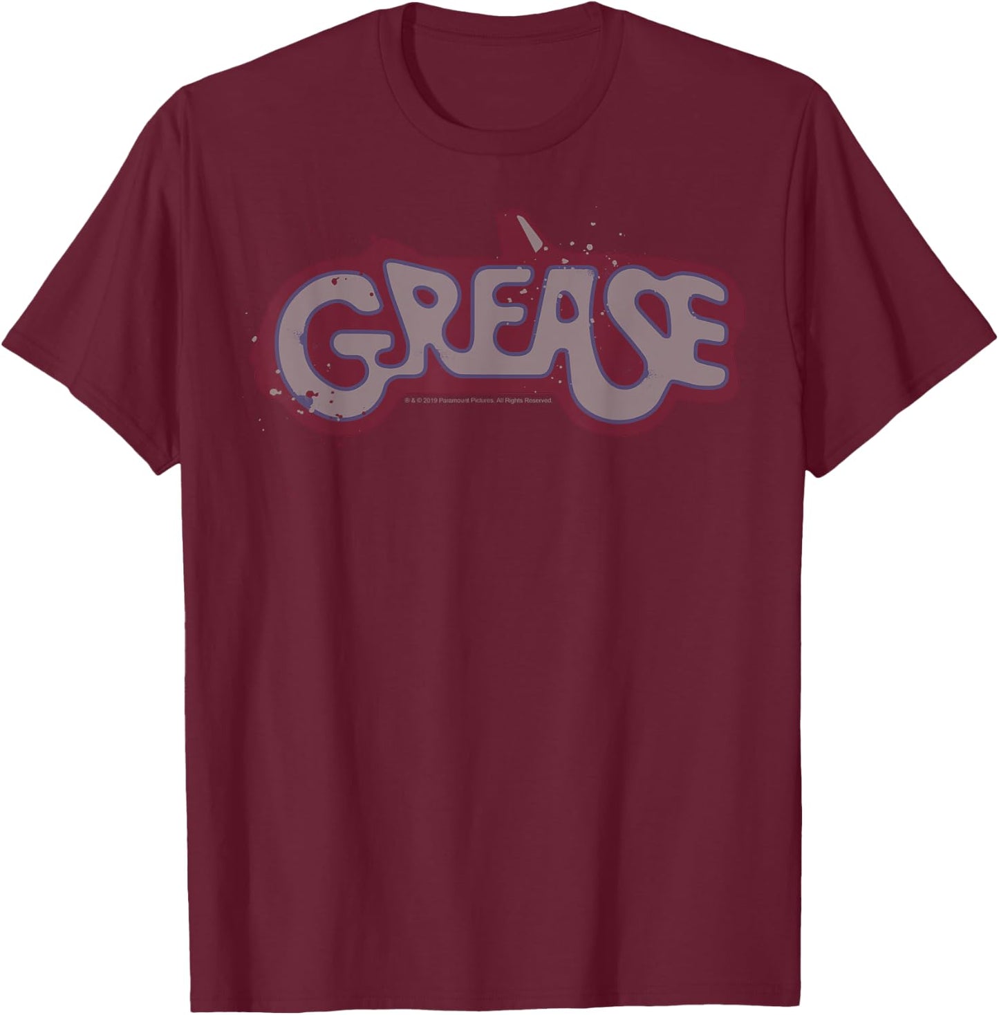 Grease Classic Title Logo T-Shirt - T-Shirt | Maroon