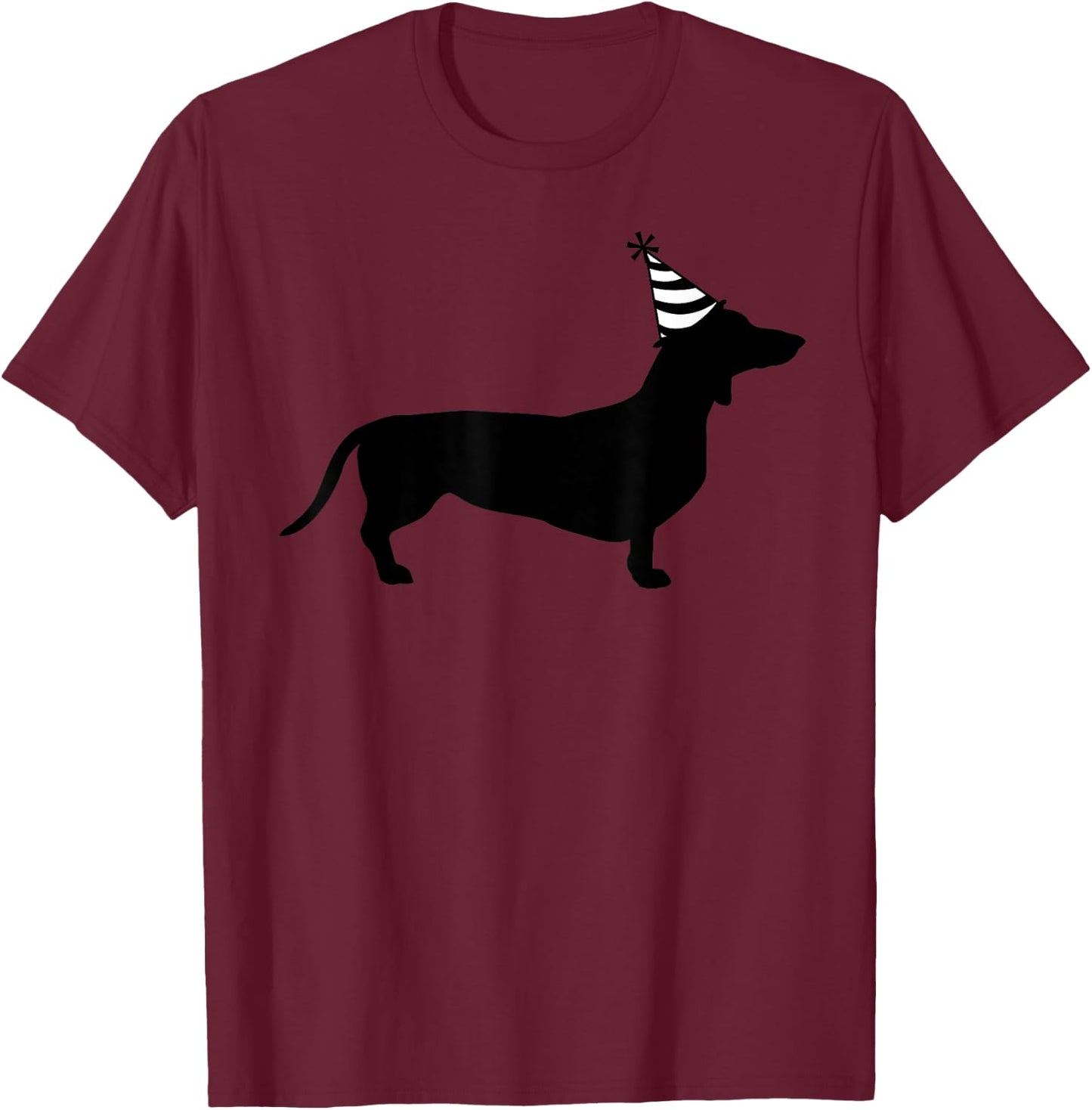 Dachshund Wiener Dog Party T-Shirt - T-Shirt | Maroon
