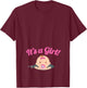 Pregnancy Shirt, It's A Girl! Baby Peeking Out, Zany Brainy T-Shirt - T-Shirt | Maroon