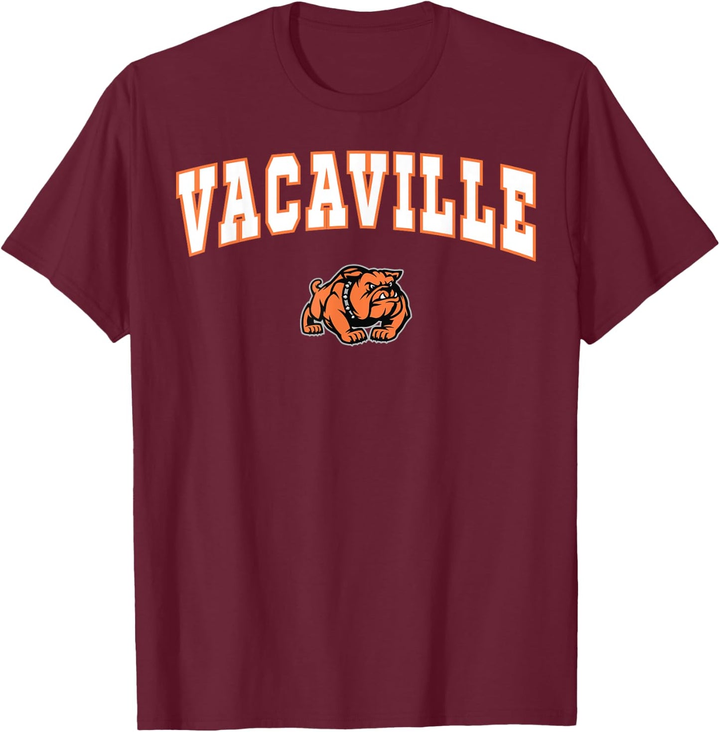 Vacaville High School Bulldogs C2 T-Shirt - T-Shirt | Maroon
