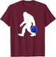 Halloween Autism Blue Pumpkin Bucket Trick or Treat Bigfoot T-Shirt - T-Shirt | Maroon