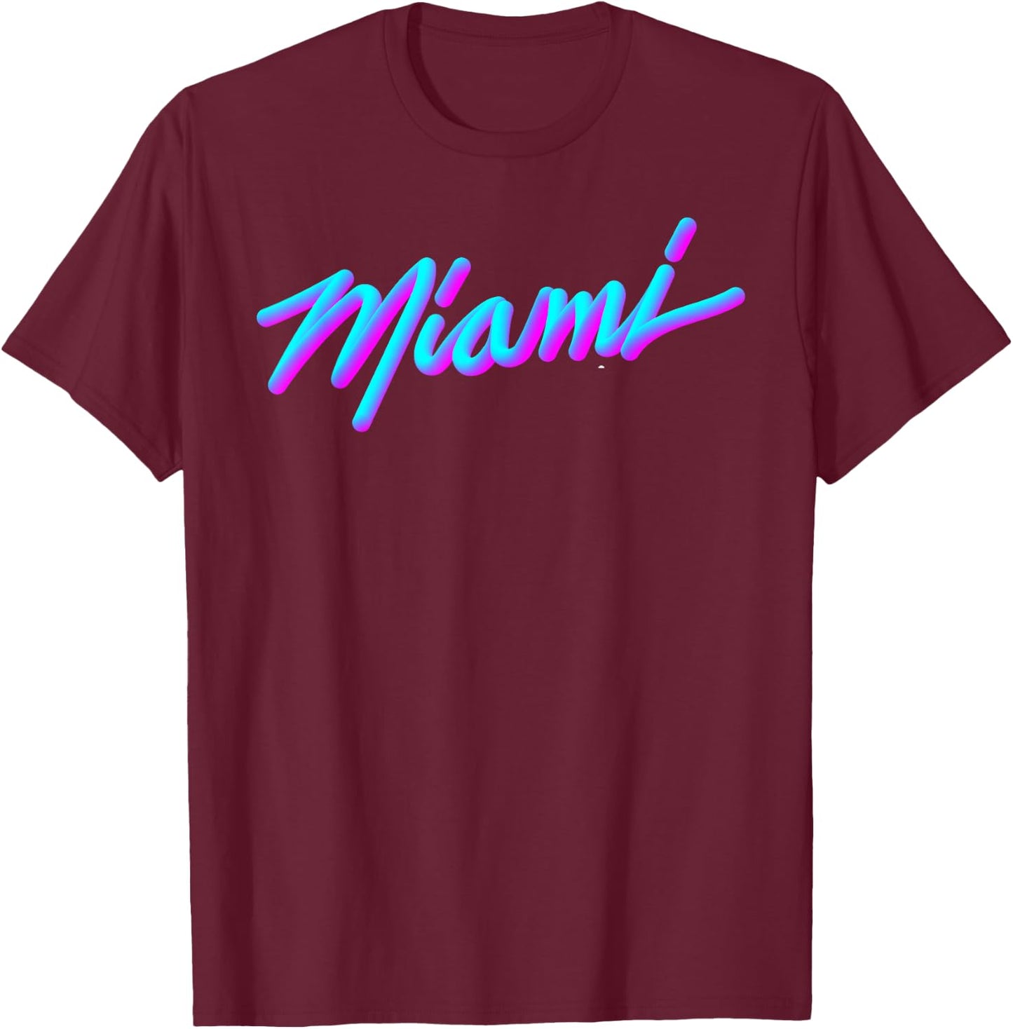 Miami - Vaperwave Synthwave 80s Style Retro Design T-Shirt - T-Shirt | Maroon