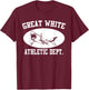 Great White Shark Shirt - Athletic Dept - Shark T-Shirt - T-Shirt | Maroon
