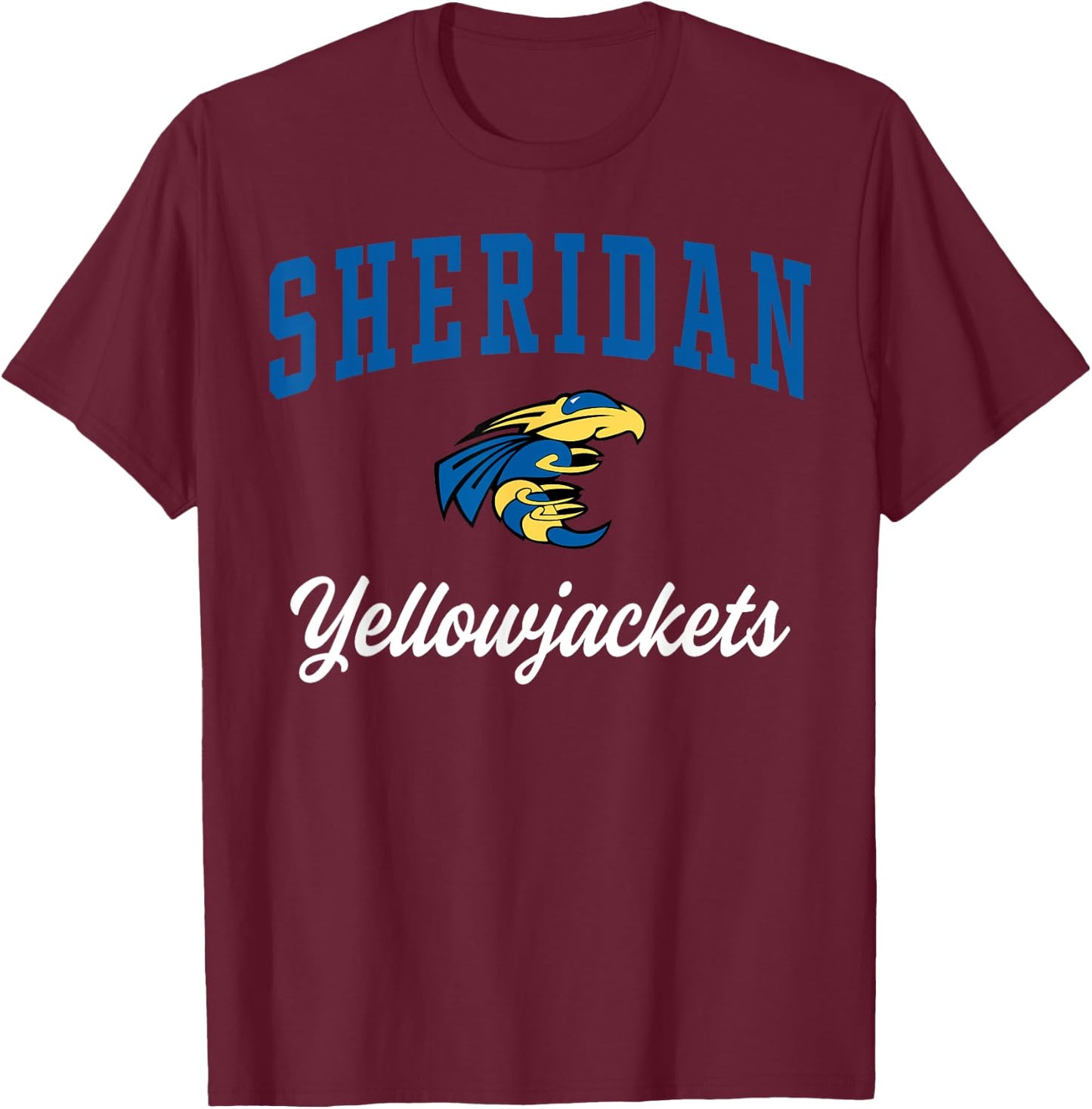 Sheridan High School Yellowjackets C3 T-Shirt - T-Shirt | Maroon