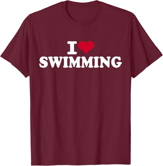 I love swimming T-Shirt - T-Shirt | Maroon