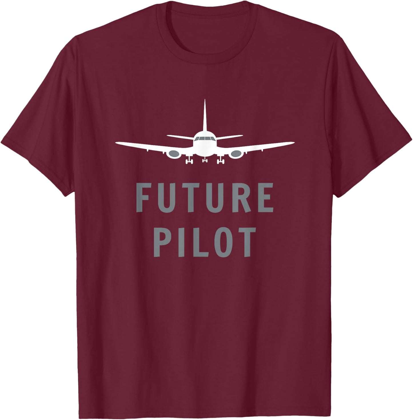 Future Pilot Shirt - Airplane Pilot Aviation Gift T-Shirt - T-Shirt | Maroon