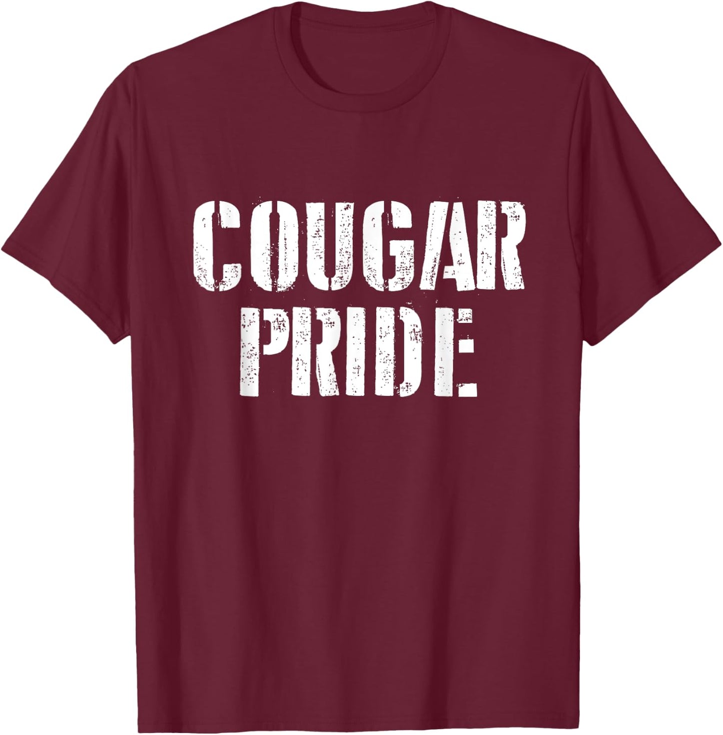 Cougar Pride T Shirt for any Sports Fan School Spirit Shirt T-Shirt - T-Shirt | Maroon