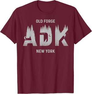 Old Forge Adirondack Mountains New York Souvenir T-Shirt - T-Shirt | Maroon