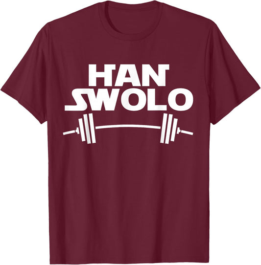 Han Swolo Gym Weightlifting Funny T-Shirt - T-Shirt | Maroon