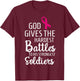 Breast Cancer Fighter Survivor Motivational Gift T-Shirt - T-Shirt | Maroon