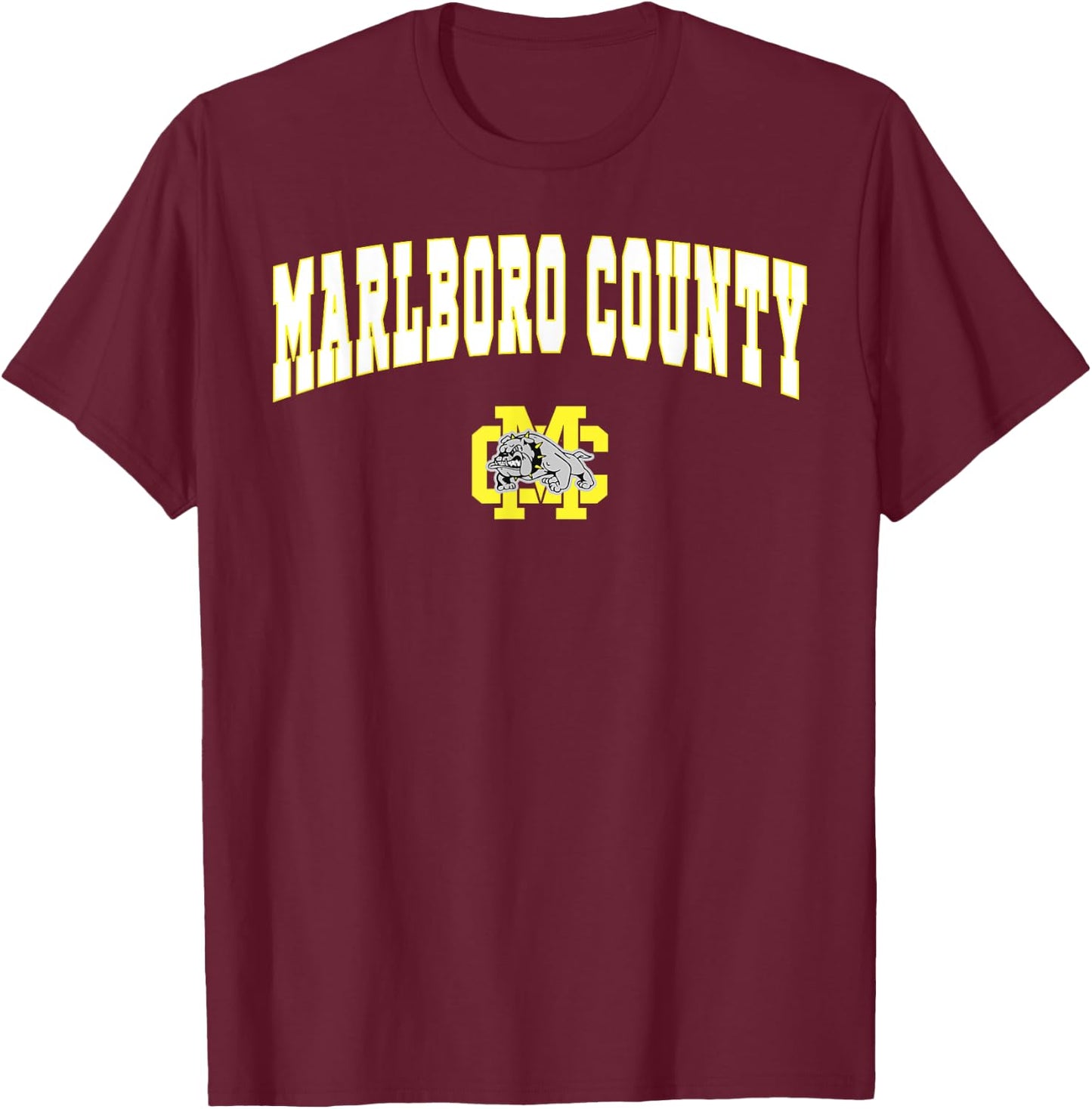 Marlboro County High School Bulldogs T-Shirt - T-Shirt | Maroon