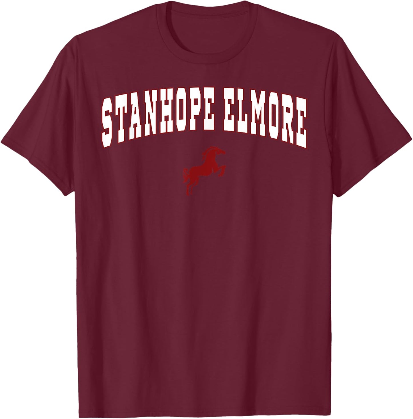 Stanhope Elmore High School Mustangs C2 T-Shirt - T-Shirt | Maroon