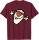 Disney Winnie the Pooh Tigger Happy Big Face Costume T-Shirt - T-Shirt | Maroon