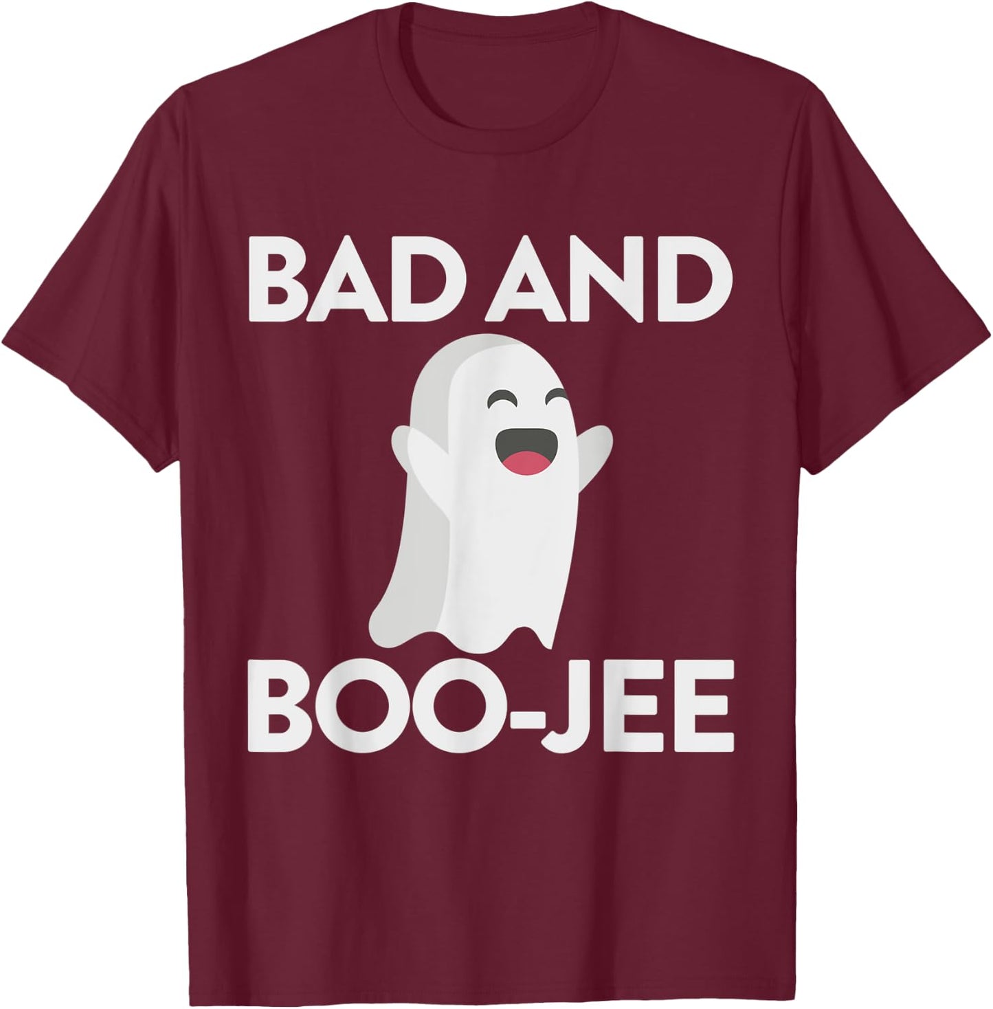 Bad And Boojee Ghost Shirt Bad And Boujee Halloween Shirt T-Shirt - T-Shirt | Maroon