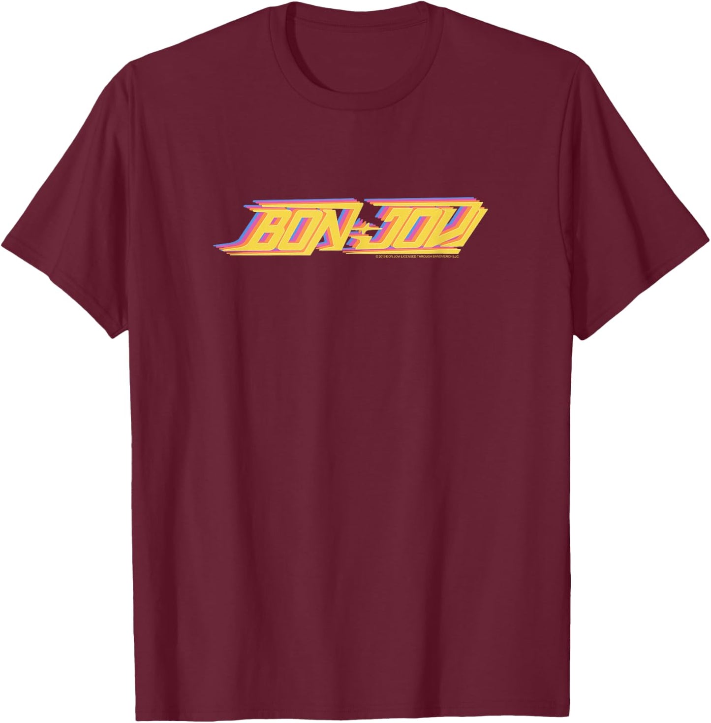 Bon Jovi Color Step T-Shirt - T-Shirt | Maroon