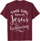This Girl Runs On Jesus And Kickboxing Martial Arts Kickbox T-Shirt - T-Shirt | Maroon