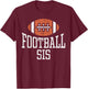 American Football Sis Vintage Gridiron Sports Lover Sister T-Shirt - T-Shirt | Maroon