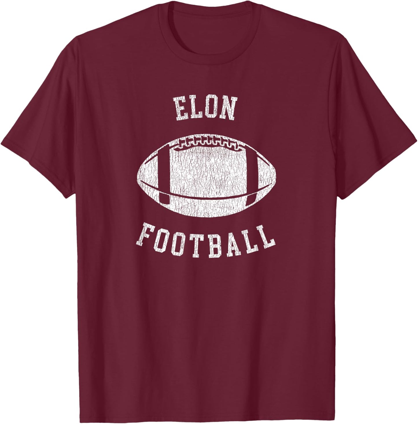 Elon Football Distressed Vintage 80's Throwback Classic T-Shirt - T-Shirt | Maroon