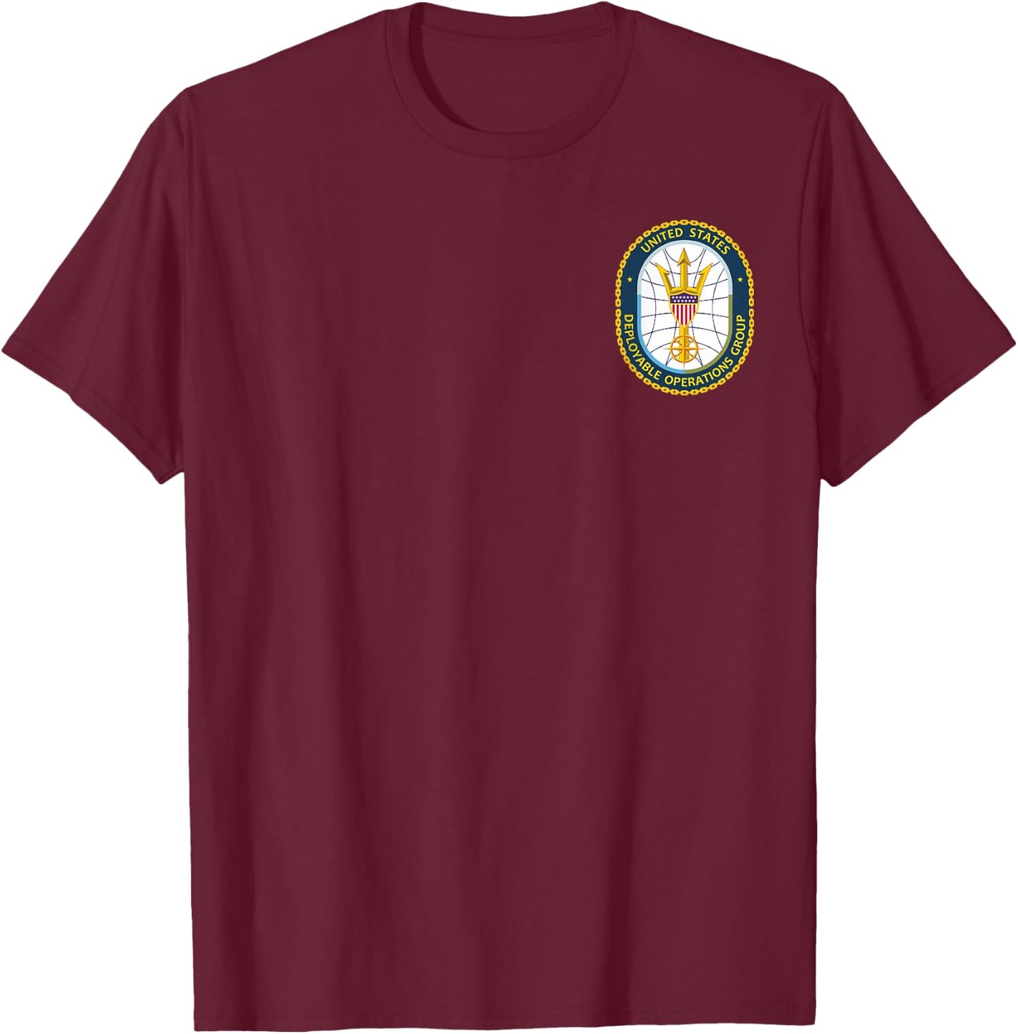 US Coast Guard Deployable Operations Group Patch T-Shirt - T-Shirt | Maroon