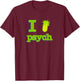 Psych I Love Psych T-Shirt - T-Shirt | Maroon