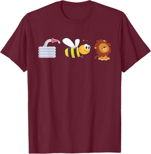 Hose Bee Lion I am a FireFighter shirt T-Shirt - T-Shirt | Maroon
